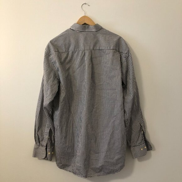 Peter Millar Golf 100% Cotton Checkered Long Sleeve Button-Down Shirt Large - Picture 4 of 12